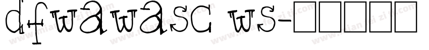 dfwawasc ws字体转换